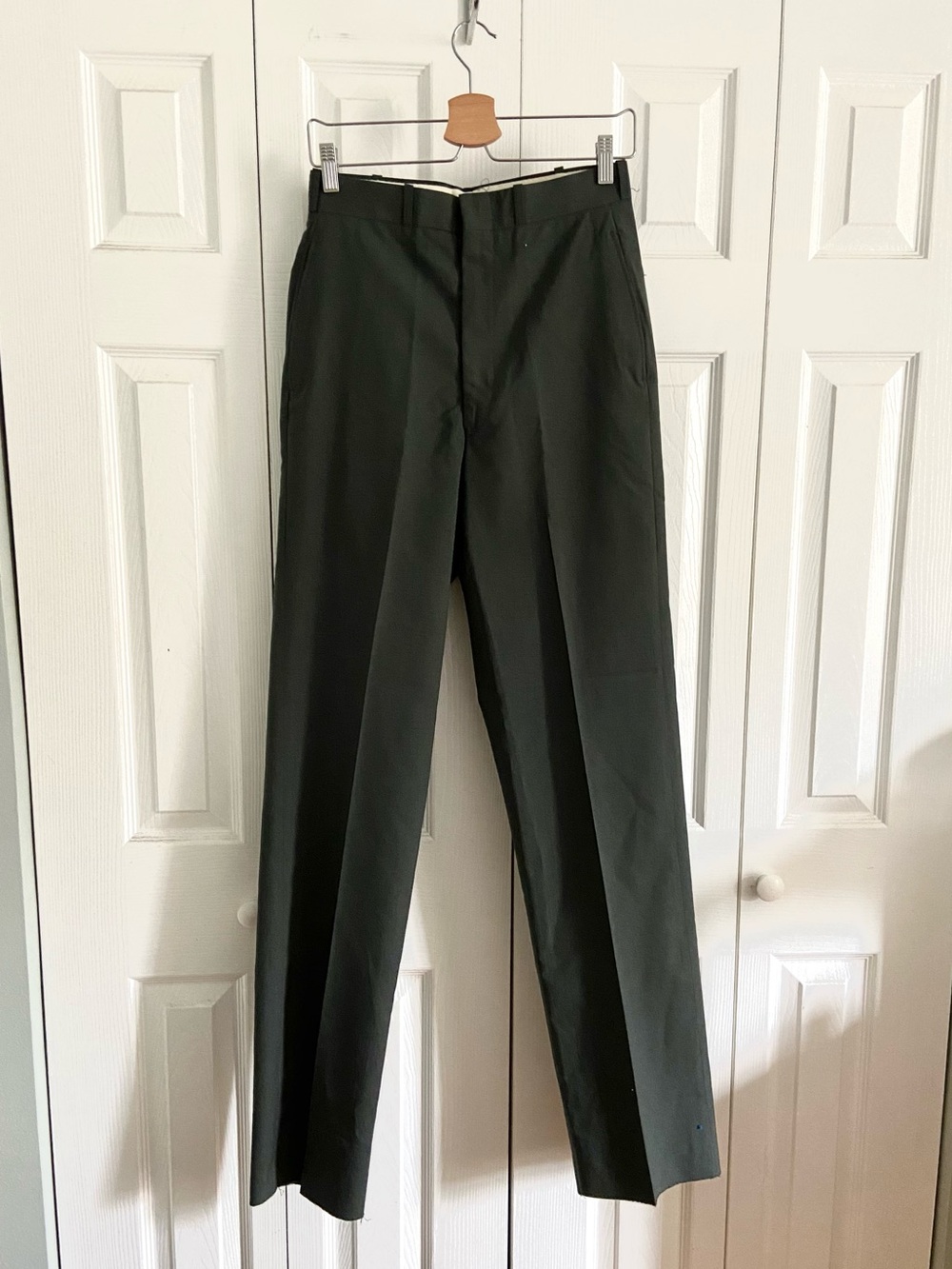 Vintage Mens Work Pants Olive Green Size 28L